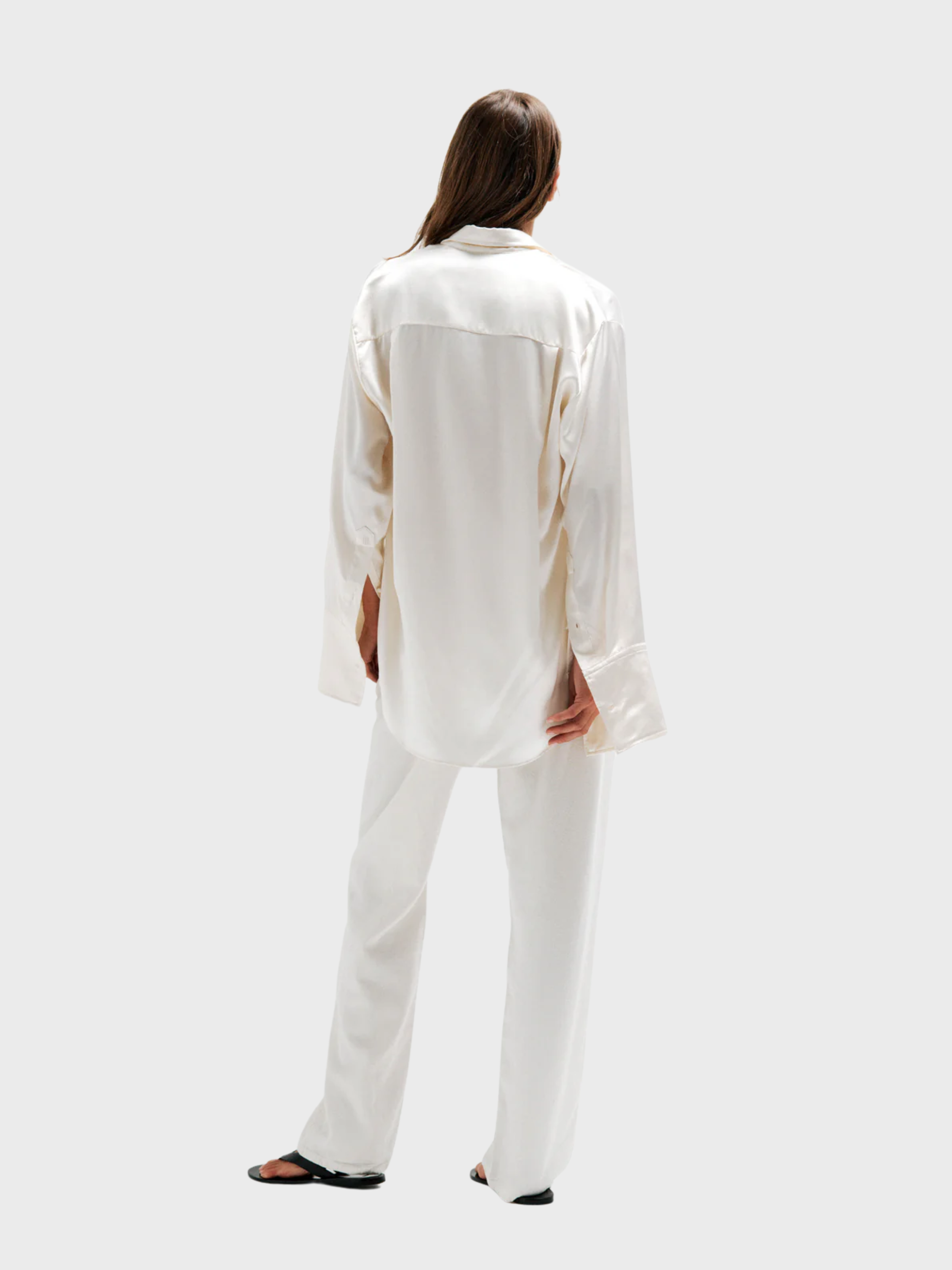 All Three Zoraya Button Down Shirt Off White-Shirts-West of Woodward Boutique-Vancouver-Canada