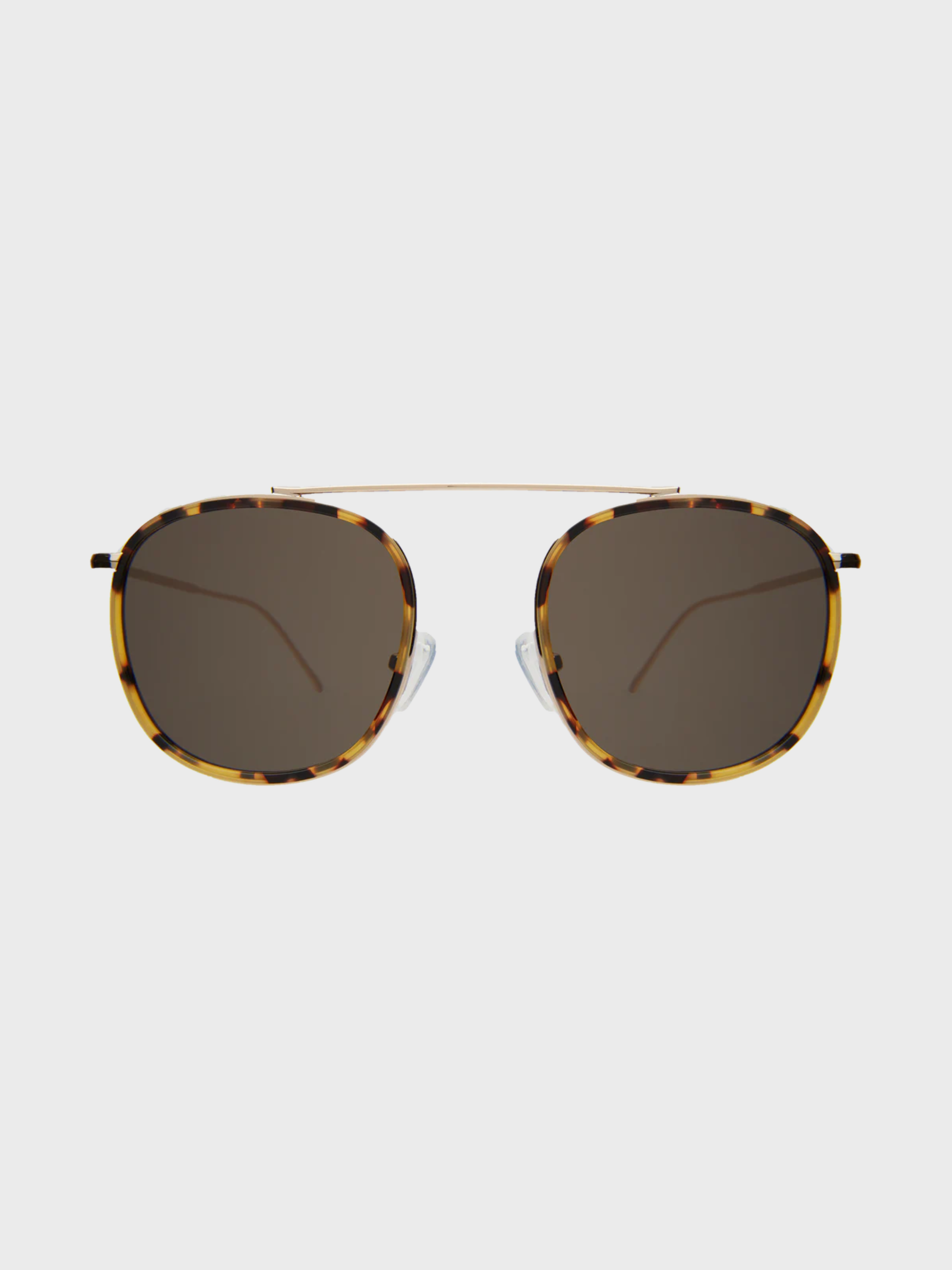 Illesteva Mykonos Ace Tortoise/Gold Grey Flat Lense-Accessories-West of Woodward Boutique-Vancouver-Canada