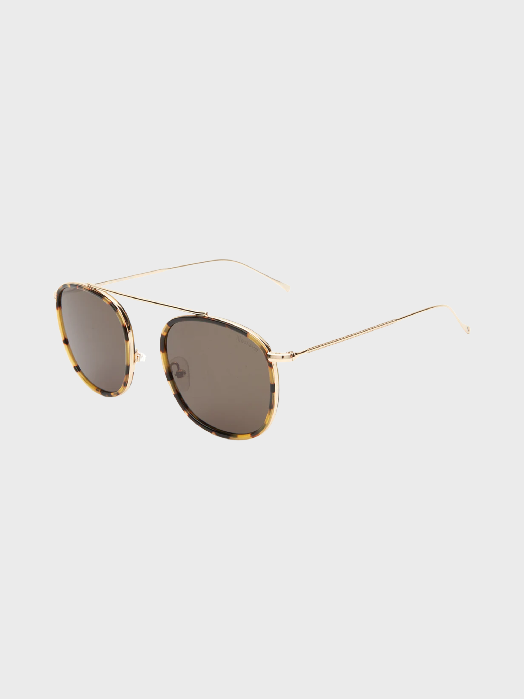 Illesteva Mykonos Ace Tortoise/Gold Grey Flat Lense-Accessories-West of Woodward Boutique-Vancouver-Canada