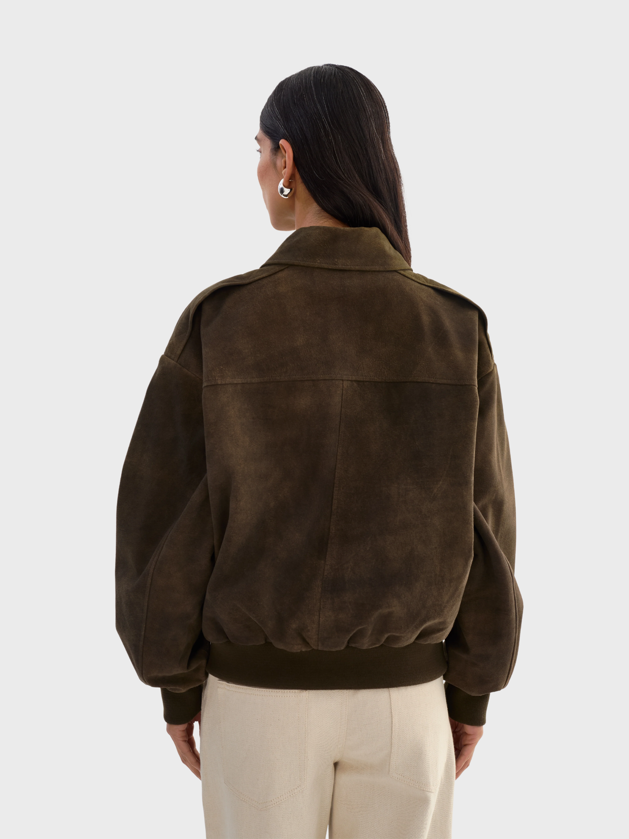 Lamarque Trevanna Suede Jacket Dark Brown-Jackets-West of Woodward Boutique-Vancouver-Canada