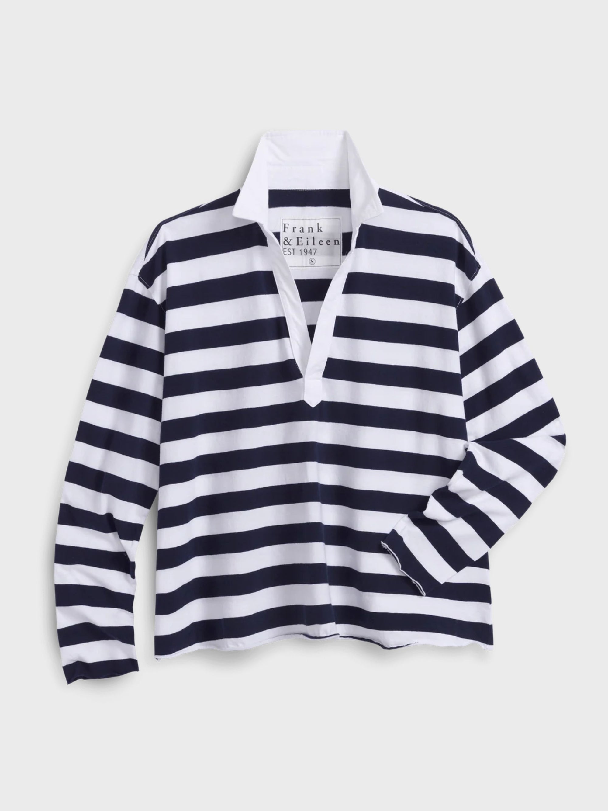 Frank & Eileen Patrick Popover Henley Nautical Stripe-Sweatshirts-West of Woodward Boutique-Vancouver-Canada