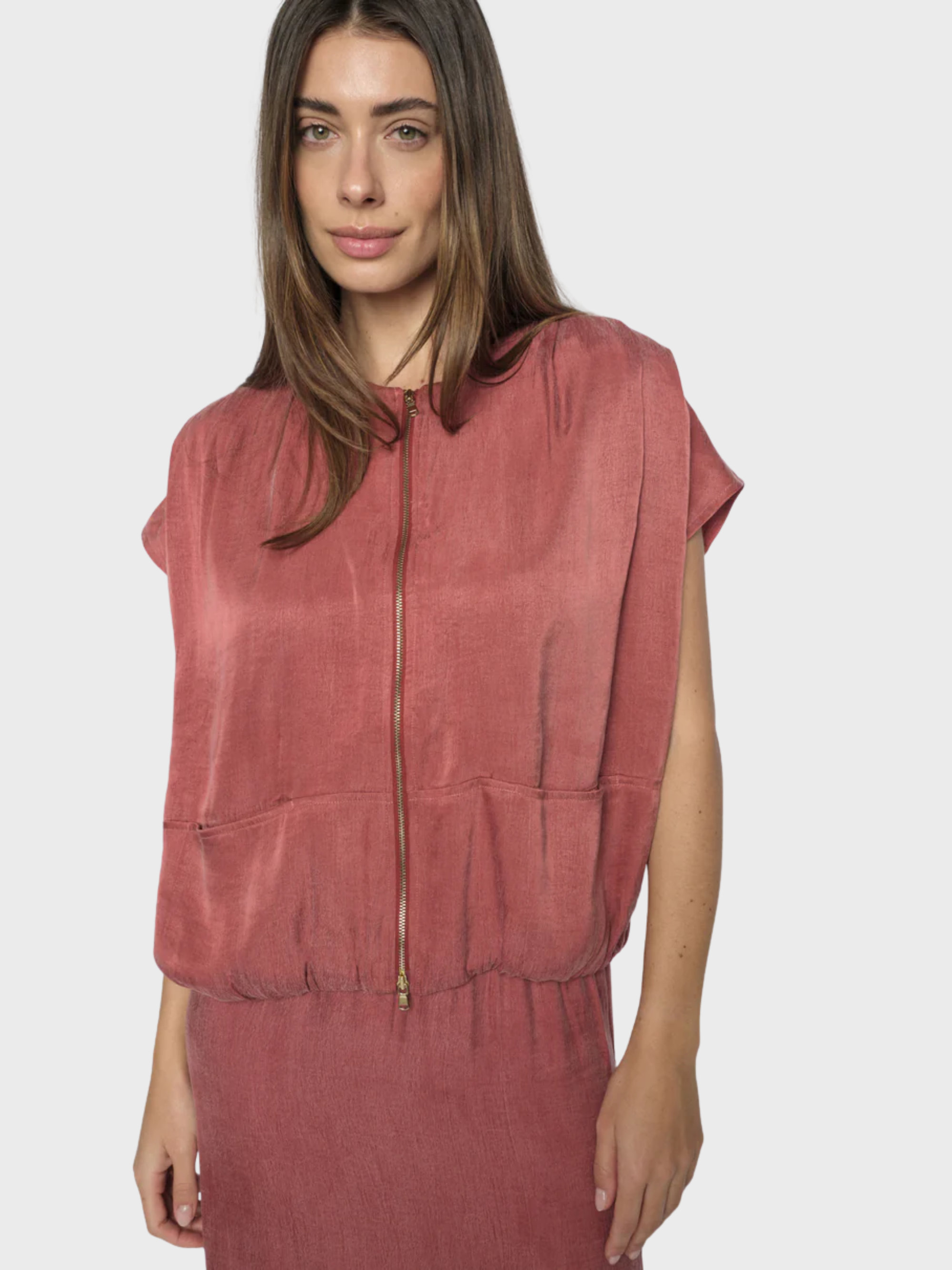 Mos Mosh Keli Nadie Blouse Cowhide-T-Shirts-West of Woodward Boutique-Vancouver-Canada