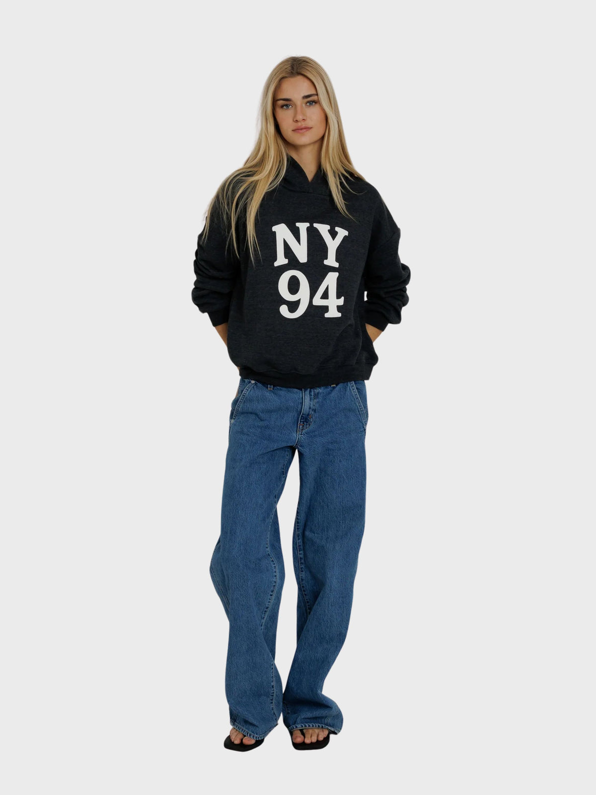 Sunny Somewhere NY 94 Classic Hoodie Vintage Black-Sweatshirts-West of Woodward Boutique-Vancouver-Canada