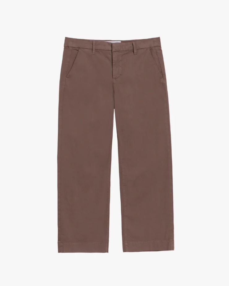 Frank & Eileen Westport Wide Leg Chino Pecan-Pants-West of Woodward Boutique-Vancouver-Canada