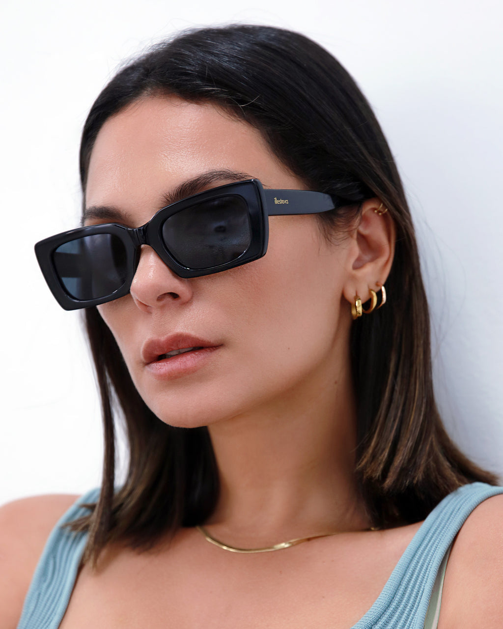 Illesteva Wilson Black Grey Flat Lense-Accessories-West of Woodward Boutique-Vancouver-Canada