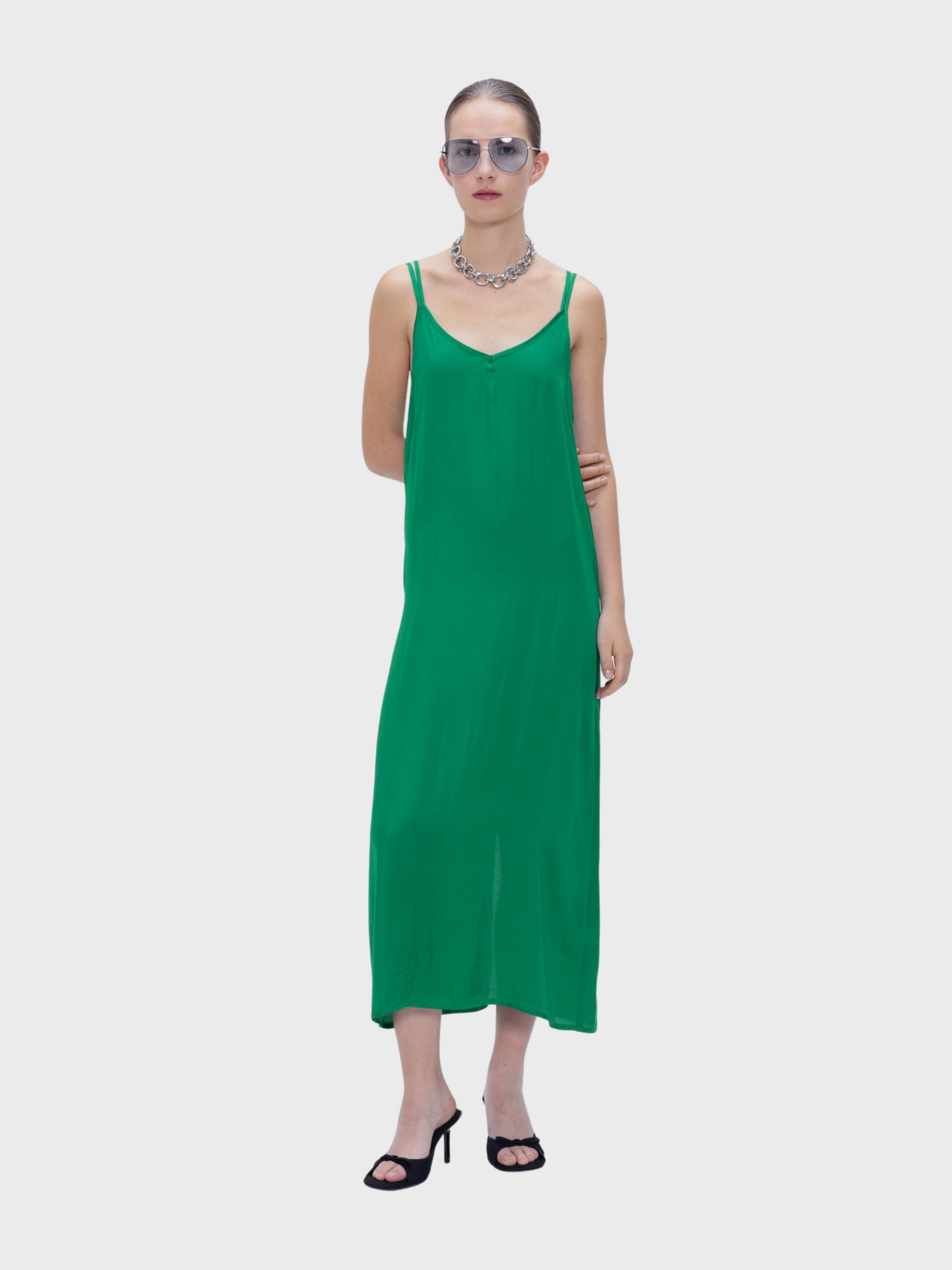 Our Sister Canyon Uni Dress with Straps Green-Dresses-34-West of Woodward Boutique-Vancouver-Canada