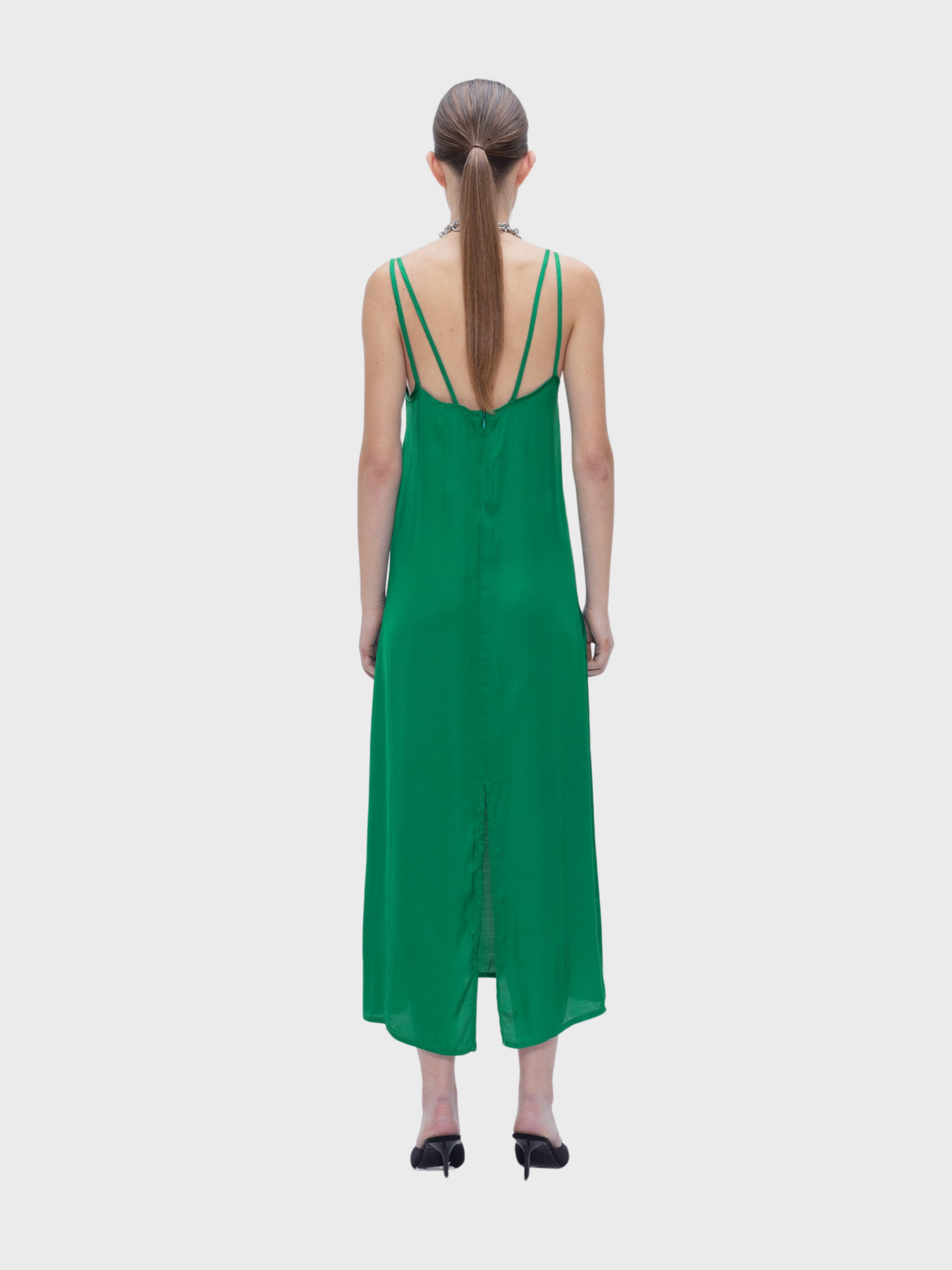 Our Sister Canyon Uni Dress with Straps Green