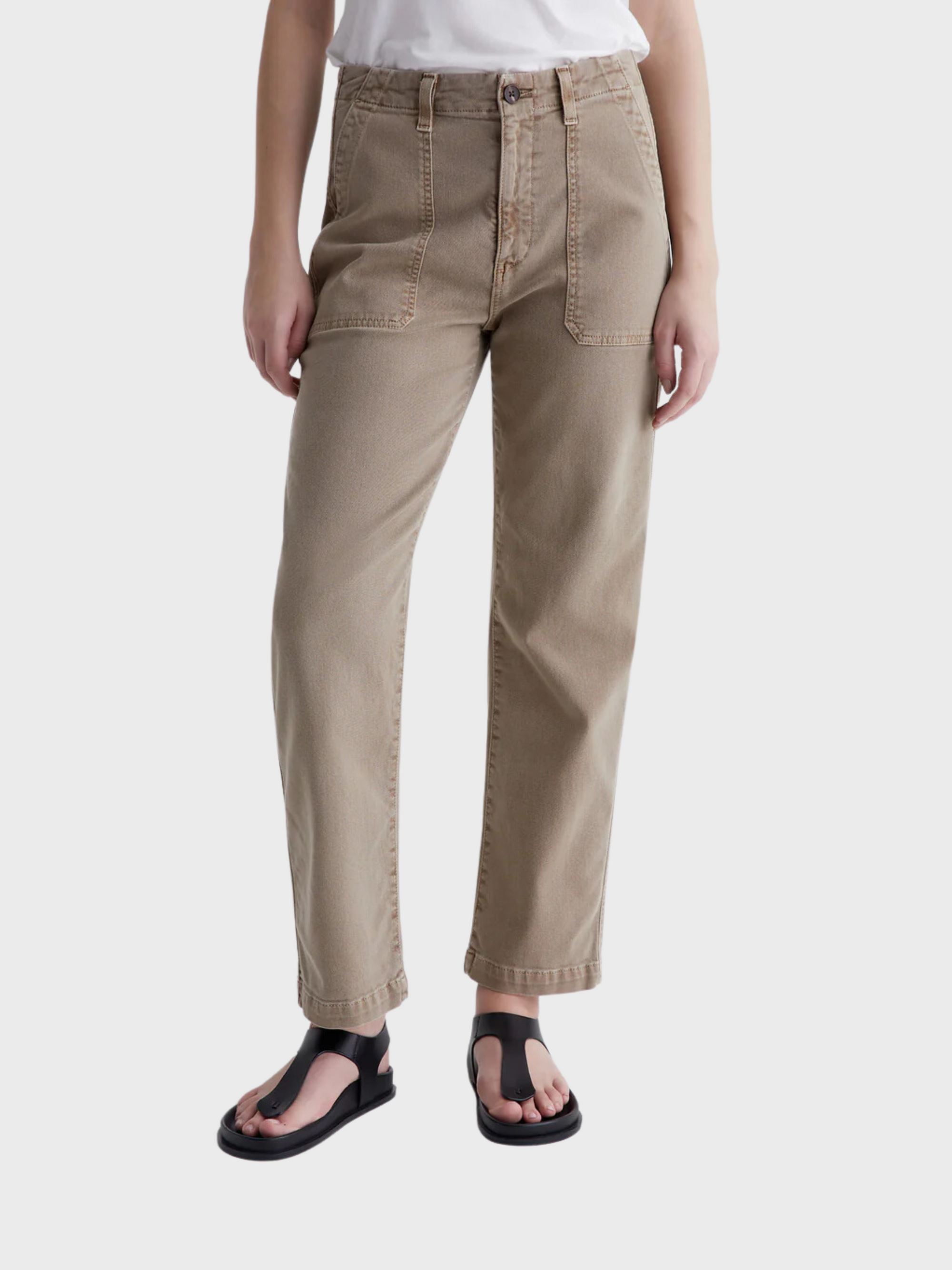 AG Analeigh Pant Sulfur Desert Taupe-Pants-West of Woodward Boutique-Vancouver-Canada