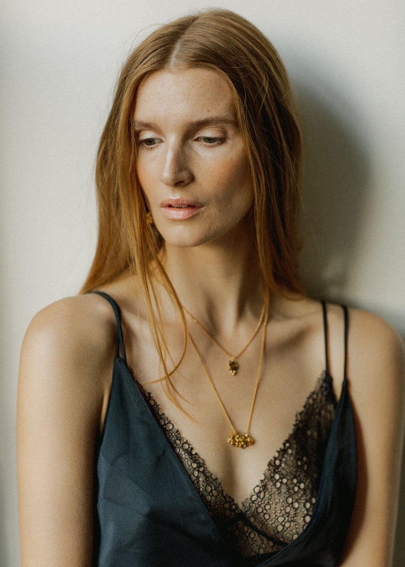 Pamela Card Nicaea Necklace 24K Gold Vermeil 16" Chain