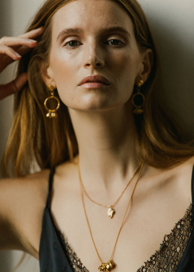 Pamela Card Nicaea Necklace 24K Gold Vermeil 16" Chain