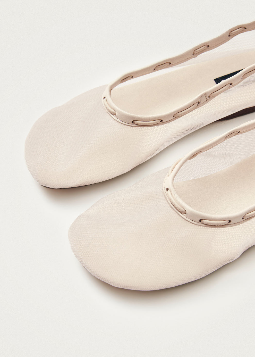 ALOHAS Gill Mesh White Leather Ballet Flats-Sneakers-West of Woodward Boutique-Vancouver-Canada