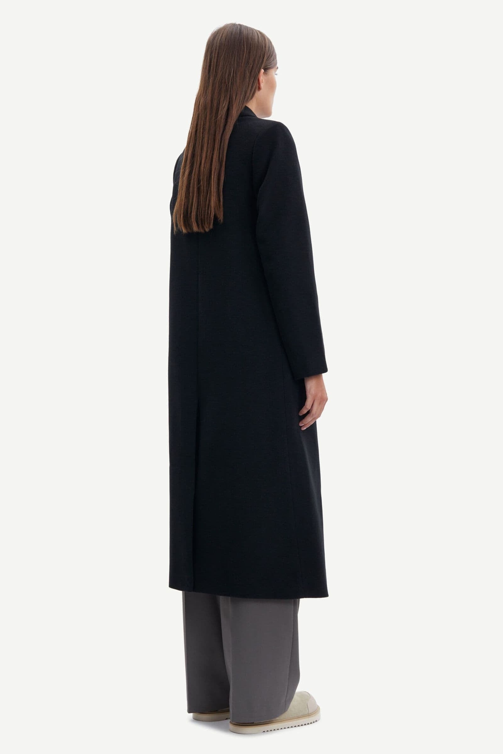 Samsoe Falcon Coat Black-Coats-West of Woodward Boutique-Vancouver-Canada