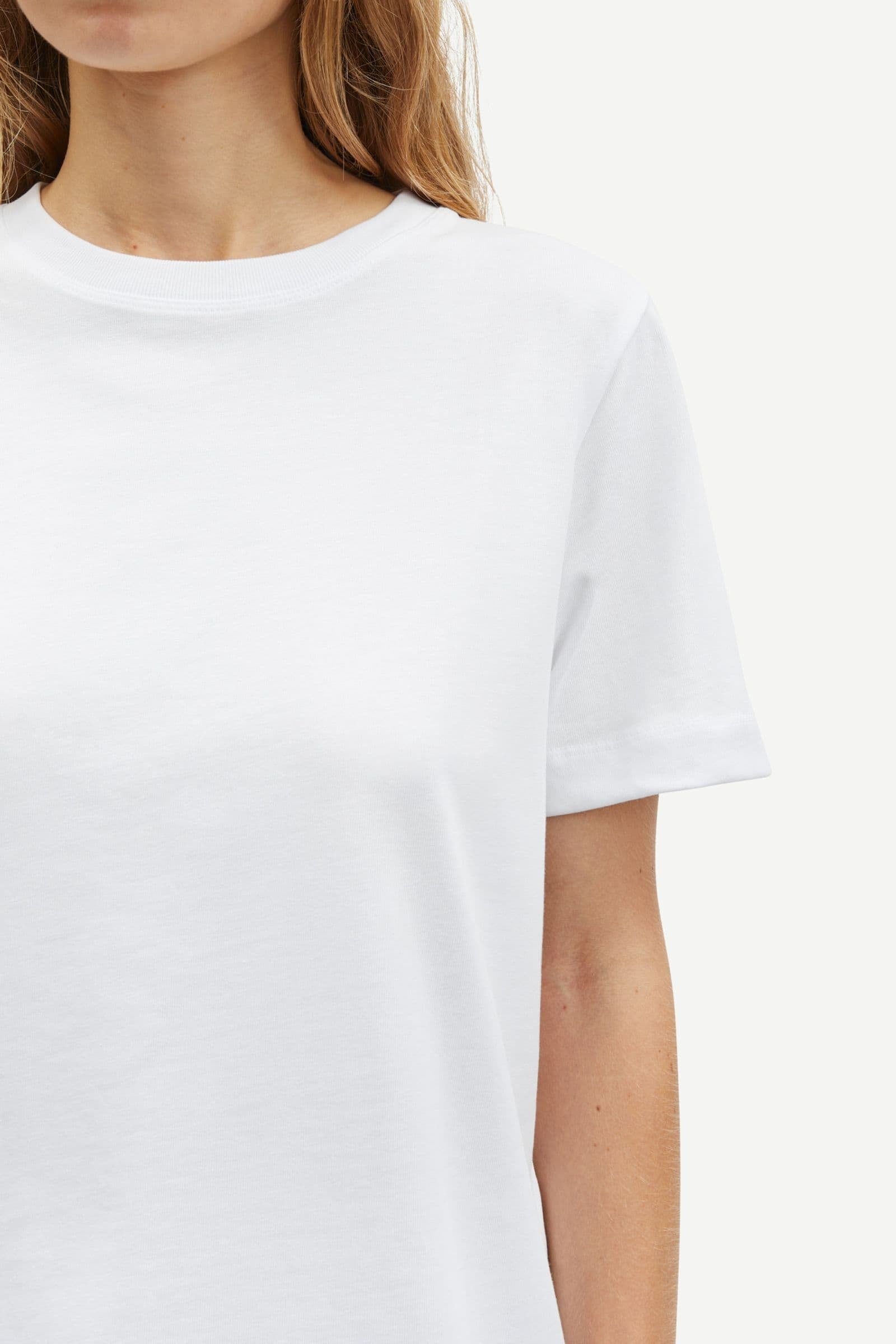 Samsoe Camino T-Shirt - White-T-Shirts-West of Woodward Boutique-Vancouver-Canada