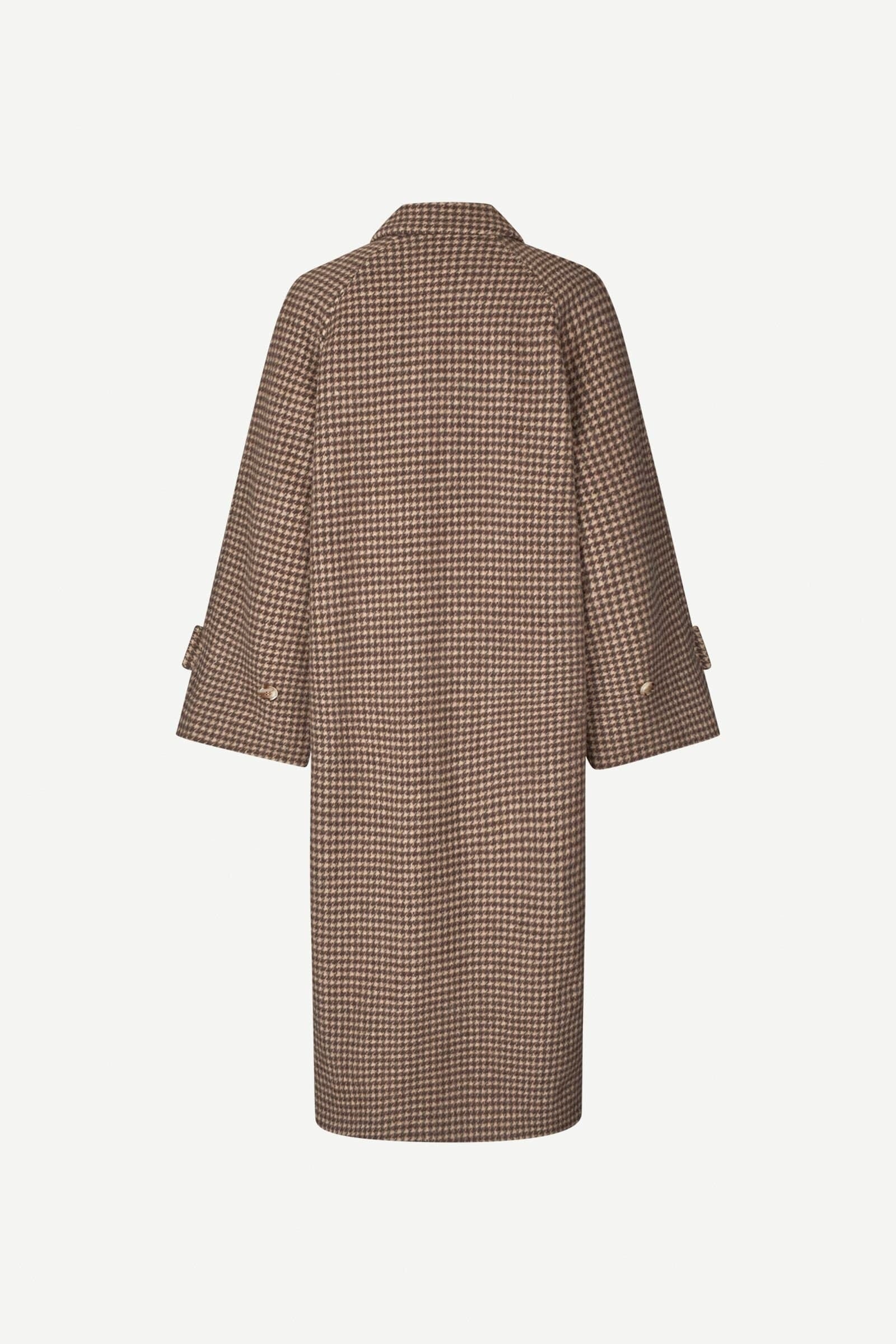Samsoe Alma Coat Aluminum Check-Coats-West of Woodward Boutique-Vancouver-Canada
