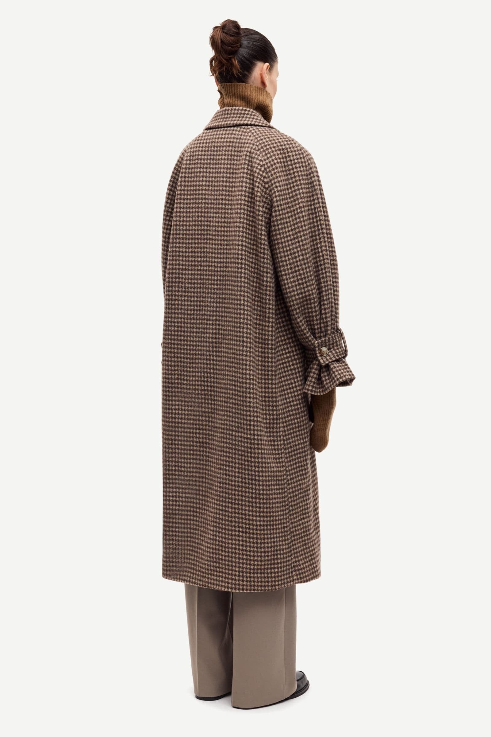 Samsoe Alma Coat Aluminum Check-Coats-West of Woodward Boutique-Vancouver-Canada