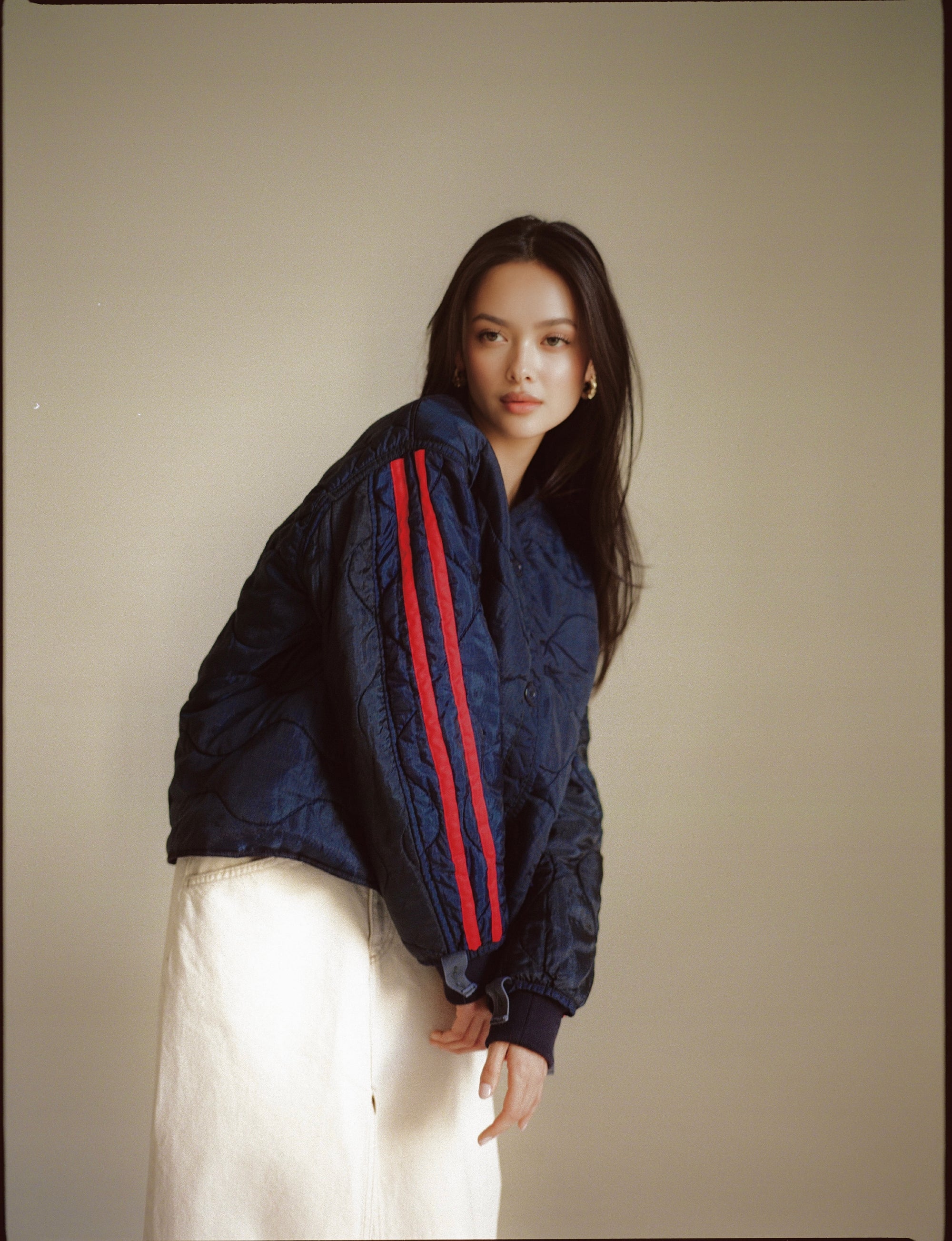 Sloppy Seconds Military Liner Track Jacket Navy Red-Jackets-West of Woodward Boutique-Vancouver-Canada