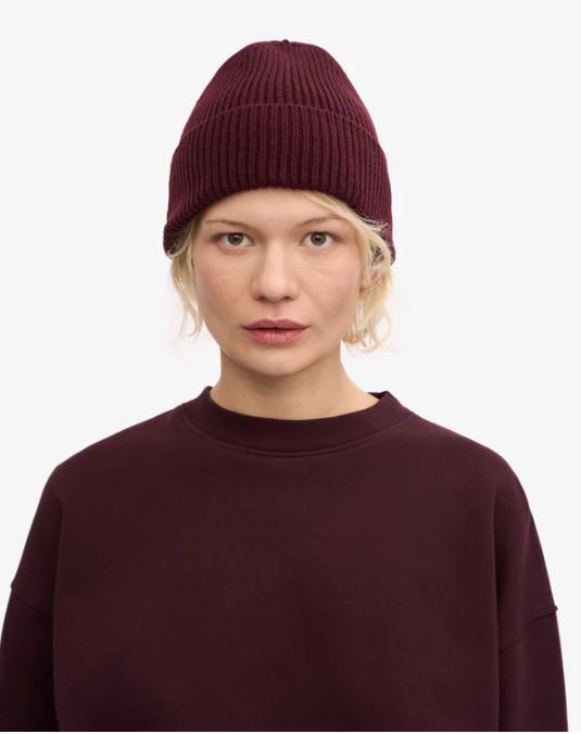Colorful Standard Merino Wool Beanie Oxblood Red-Accessories-West of Woodward Boutique-Vancouver-Canada