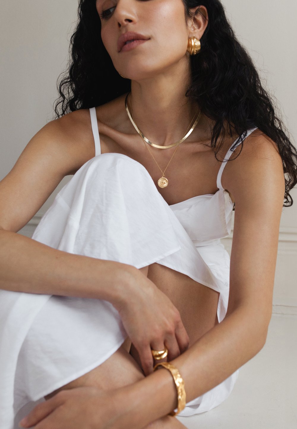 Pamela Card Remnants Of Athina Earrings 24K Gold Plated-Accessories-West of Woodward Boutique-Vancouver-Canada