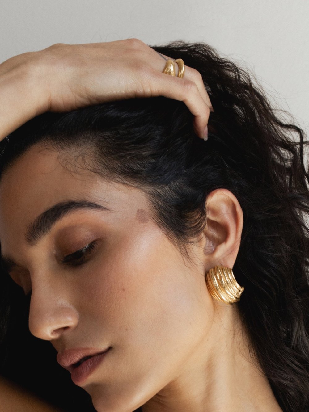Pamela Card Opulent Crumble Ring 24K Gold Plated-Accessories-West of Woodward Boutique-Vancouver-Canada