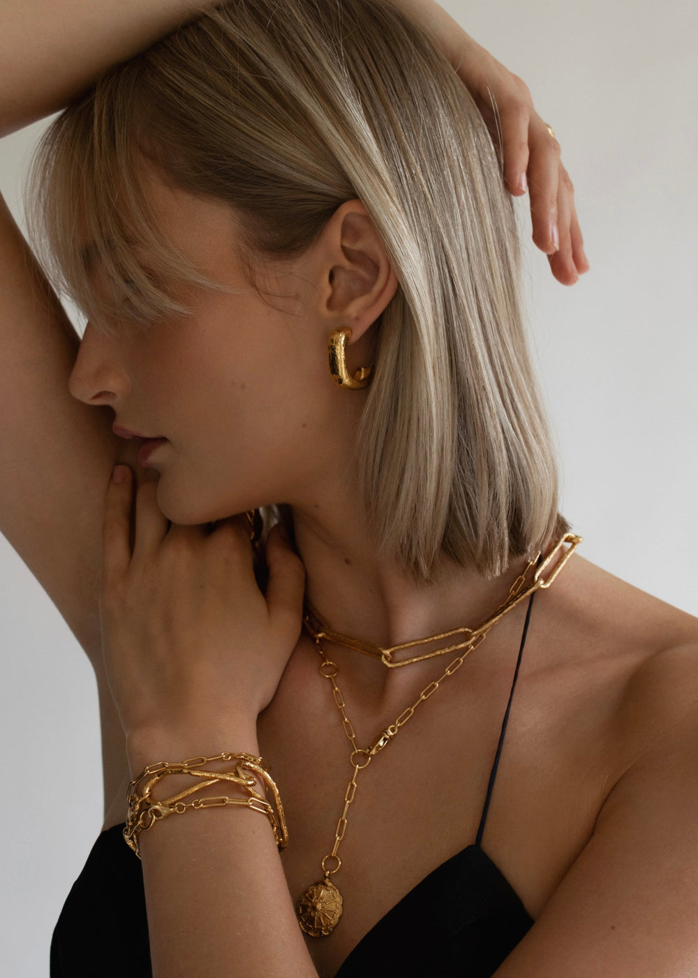 Pamela Card Trompe L&#39;Oeil Necklace Gold Vermeil-Accessories-West of Woodward Boutique-Vancouver-Canada