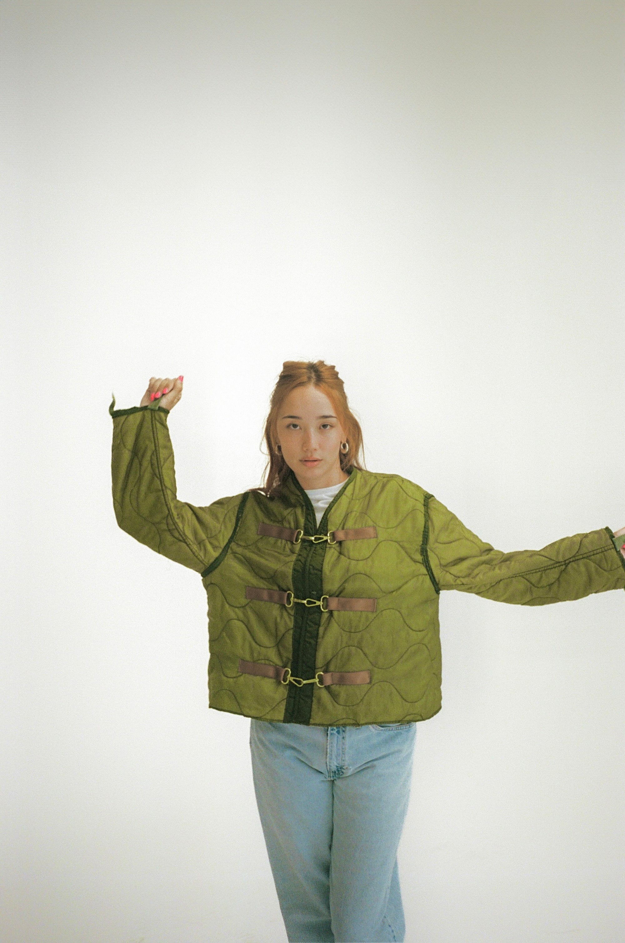 Sloppy Seconds Military Liner Jacket Gold Buckles-Jackets-West of Woodward Boutique-Vancouver-Canada