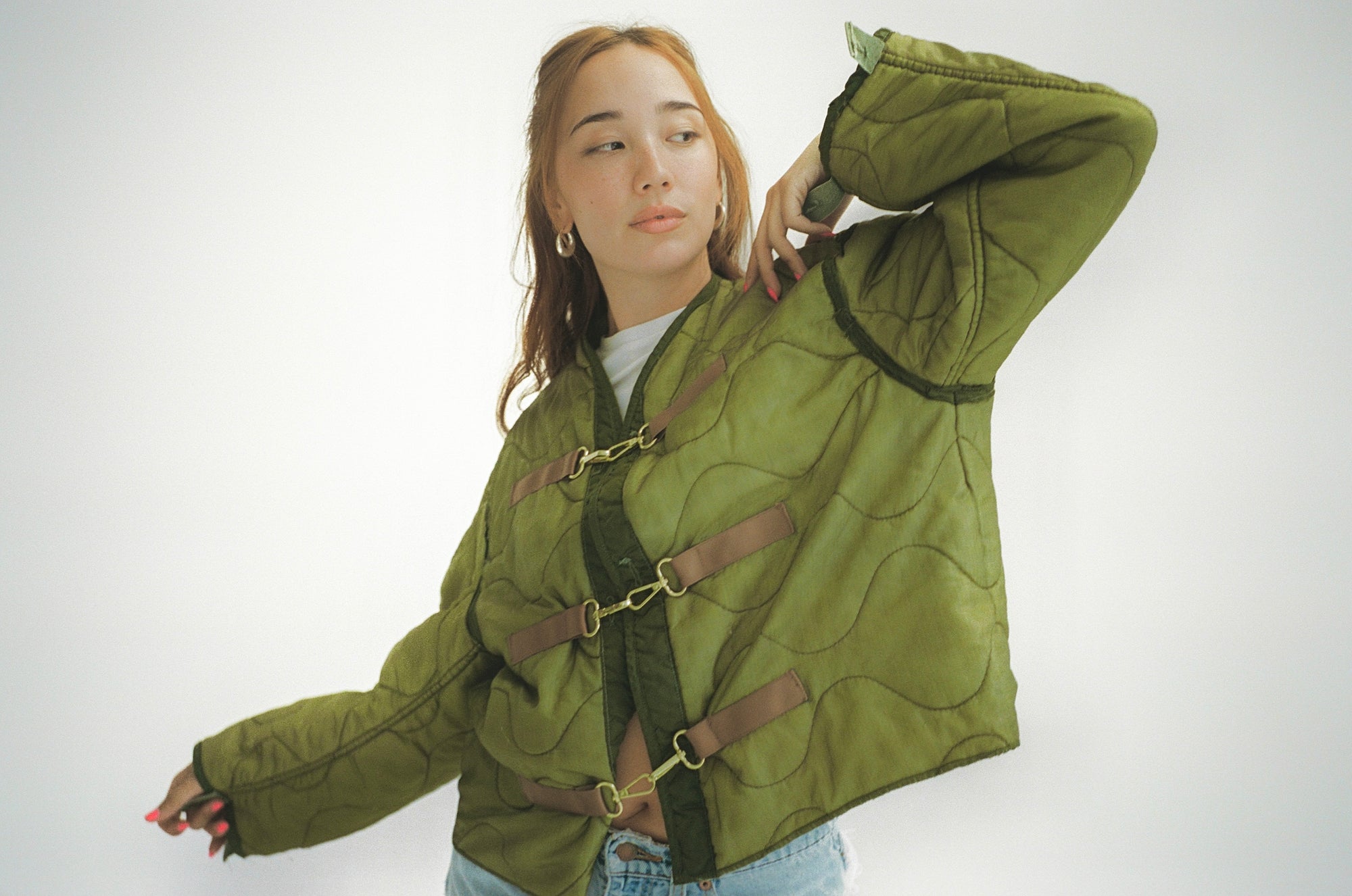 Sloppy Seconds Military Liner Jacket Gold Buckles-Jackets-West of Woodward Boutique-Vancouver-Canada