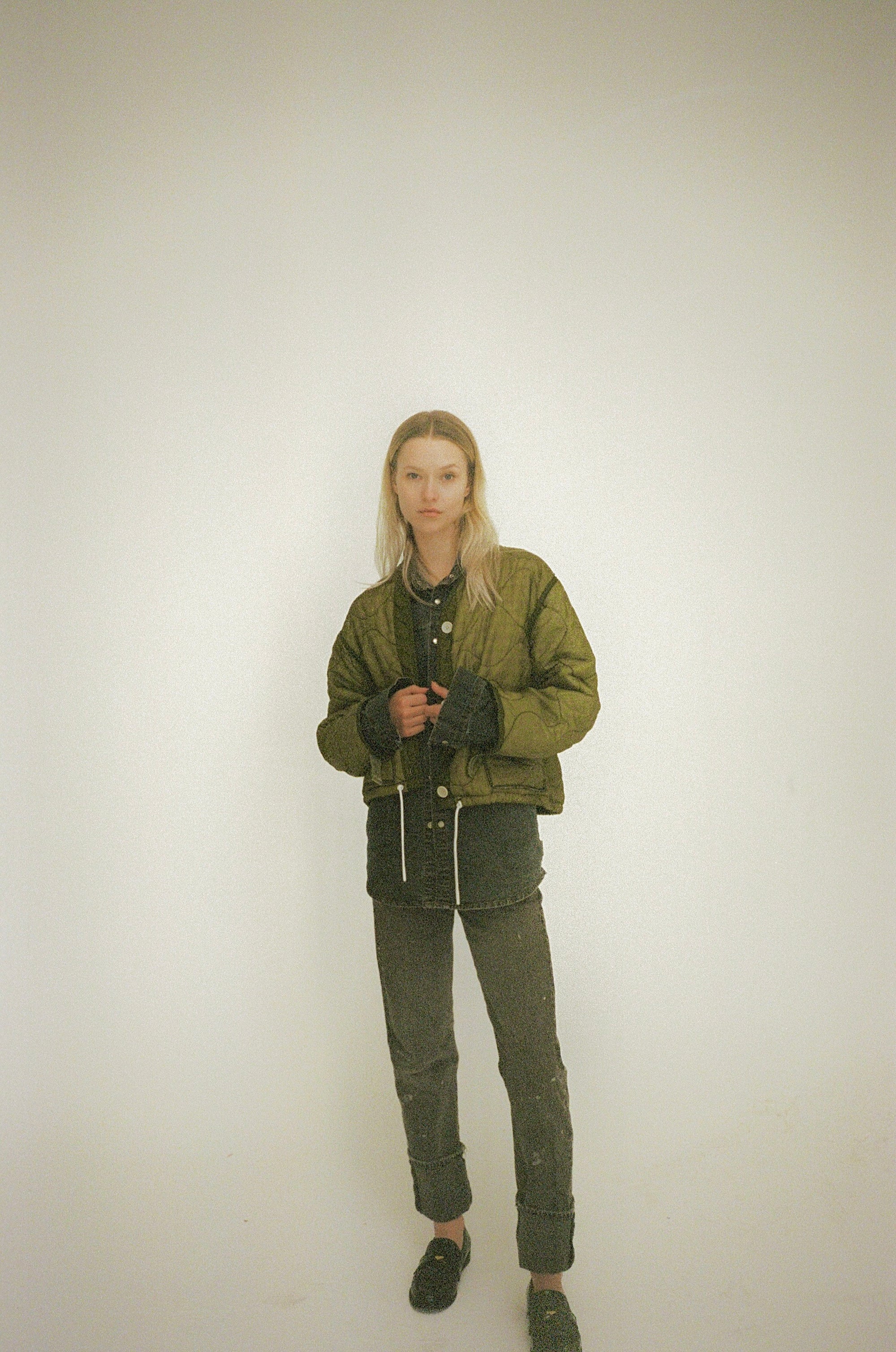 Sloppy Seconds Military Liner Drawstring Jacket Green-Jackets-West of Woodward Boutique-Vancouver-Canada