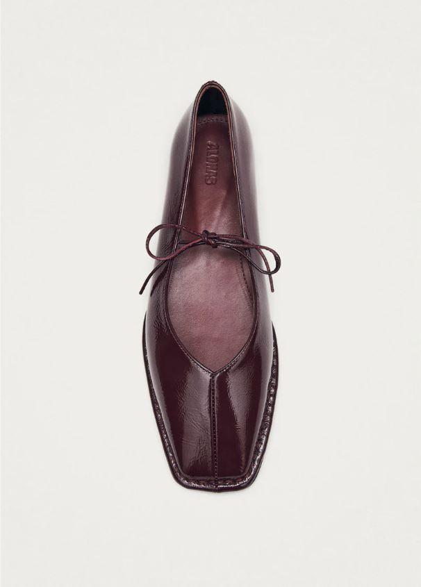 ALOHAS Sway Burgundy Leather Ballet Flats-Shoes-West of Woodward Boutique-Vancouver-Canada