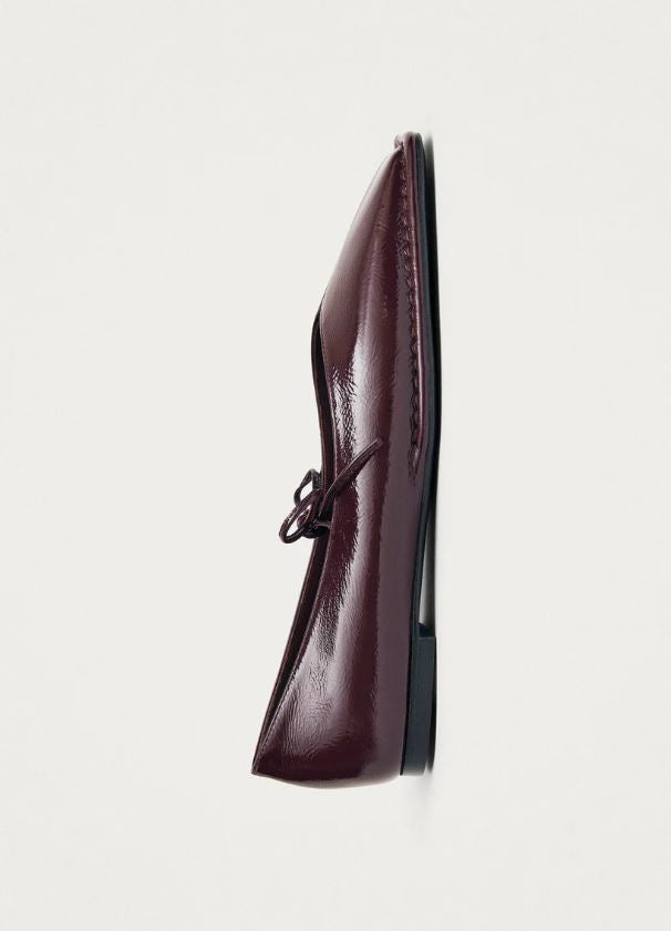ALOHAS Sway Burgundy Leather Ballet Flats-Shoes-West of Woodward Boutique-Vancouver-Canada