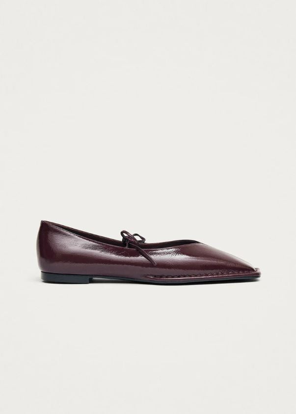 ALOHAS Sway Burgundy Leather Ballet Flats-Shoes-West of Woodward Boutique-Vancouver-Canada