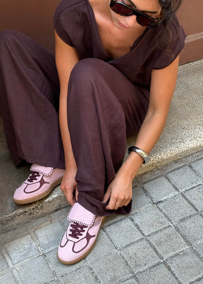 ALOHAS Tb. 490 Club Suede Pink Leather Sneakers-Sneakers-West of Woodward Boutique-Vancouver-Canada