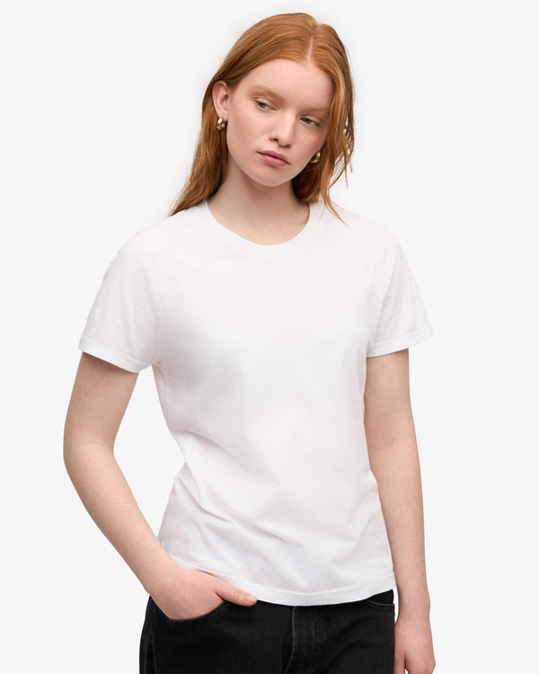 Colorful Standard Light Organic Tee Optical White-T-Shirts-West of Woodward Boutique-Vancouver-Canada