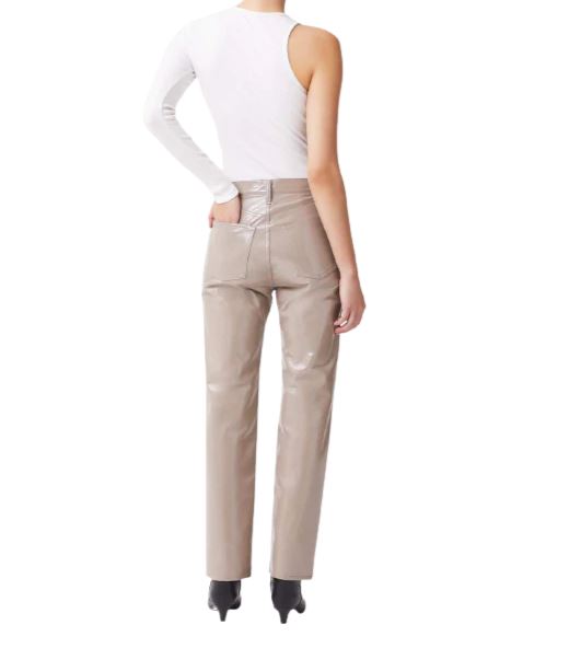 Agolde Recycled Leather 90&#39;s Pinch Waist- Quail Patent-Pants-West of Woodward Boutique-Vancouver-Canada