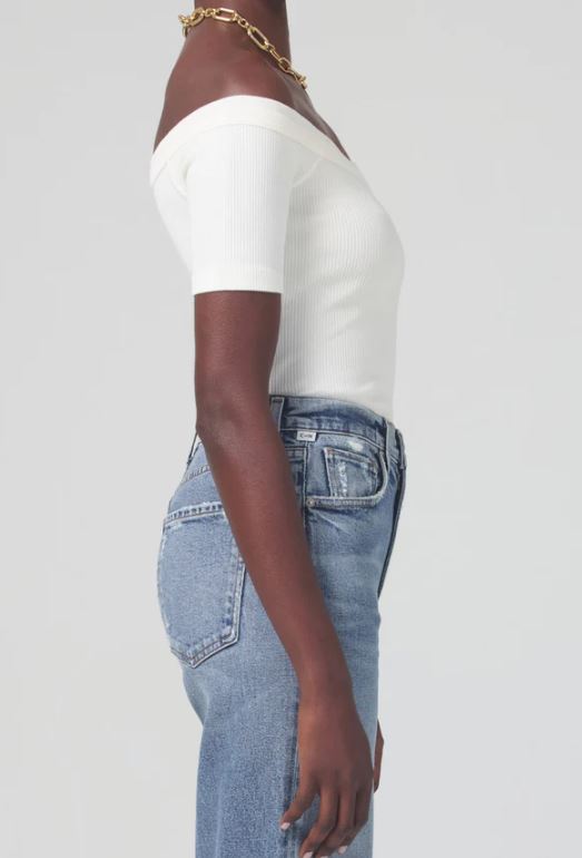 COH Rey Off The Shoulder Top- White-T-Shirts-West of Woodward Boutique-Vancouver-Canada