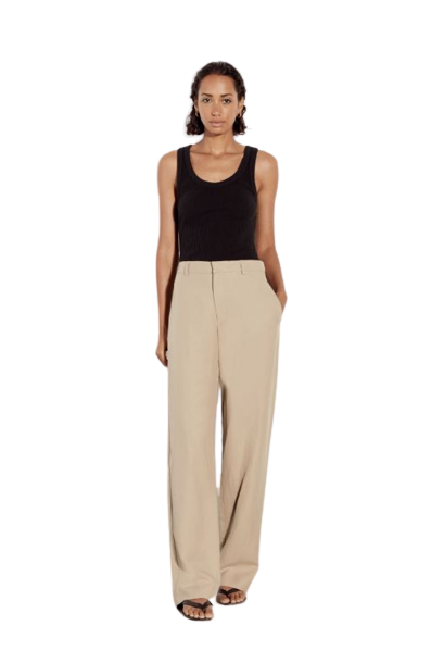 Enza Costa Twill Straight Leg Trouser- Clay-Pants-West of Woodward Boutique-Vancouver-Canada