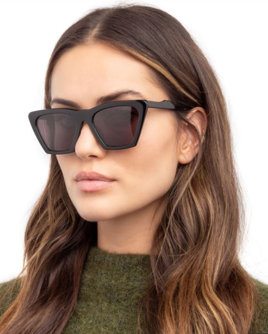 Illesteva Lisbon Black Sunglasses-Accessories-West of Woodward Boutique-Vancouver-Canada
